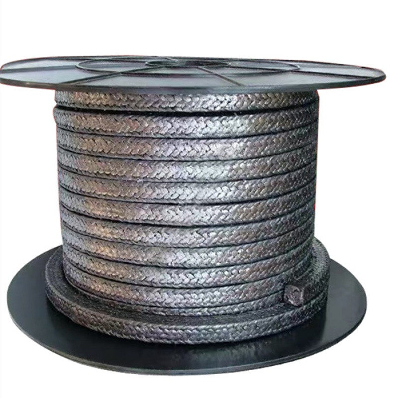 Sennaide graphite packing wire reinforced wear-resistant high temperature and high pressure flexible graphite nickel wire valve packing rope 10*10mm one meter (Grade A)
