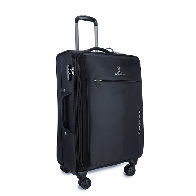 Feitu Didi Trolley Case Oxford Cloth Universal Wheel Suitcase 24-inch Check-in Case 20-inch Luggage Carry-on Case Black Upgraded Double Row Wheels Zipper 20 Inches