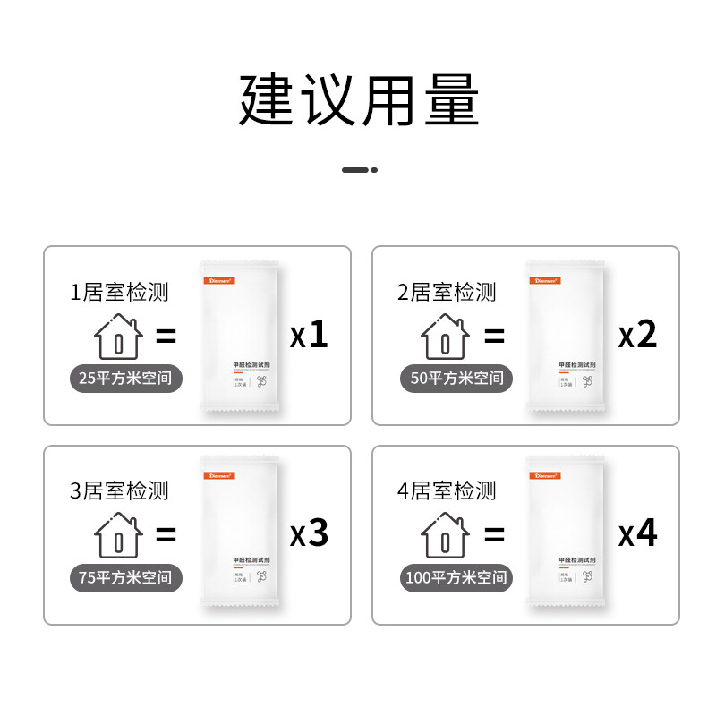 Dienmern air formaldehyde self-test box single box air formaldehyde tester test box tester formaldehyde test paper