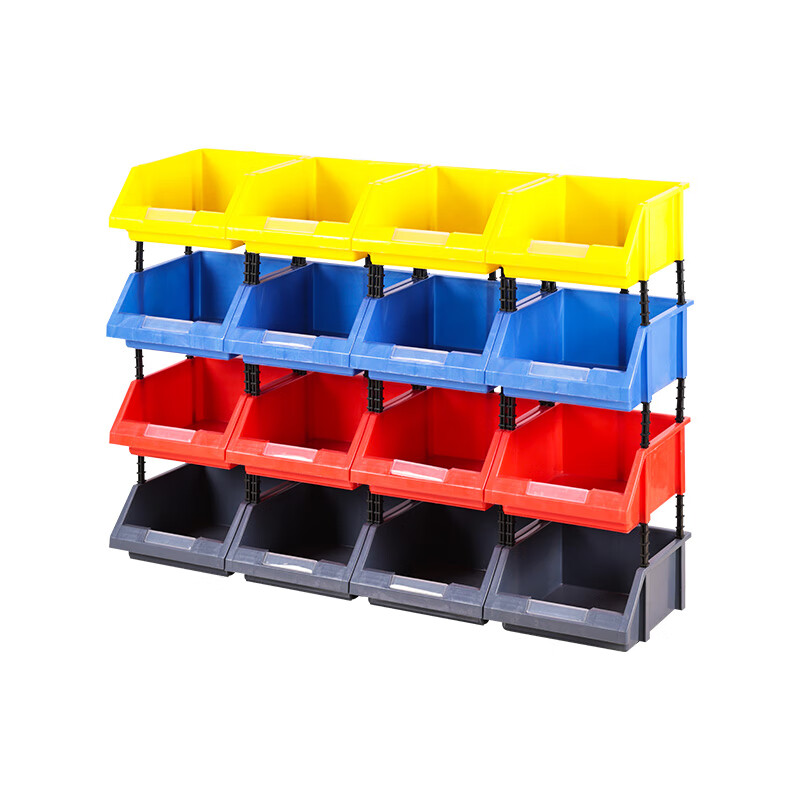 Jiyu Xinghui parts box oblique mouth combined screw box plastic box shelf classification storage box hardware tool warehouse with A7 blue 180*115*80MM industrial grade thickening