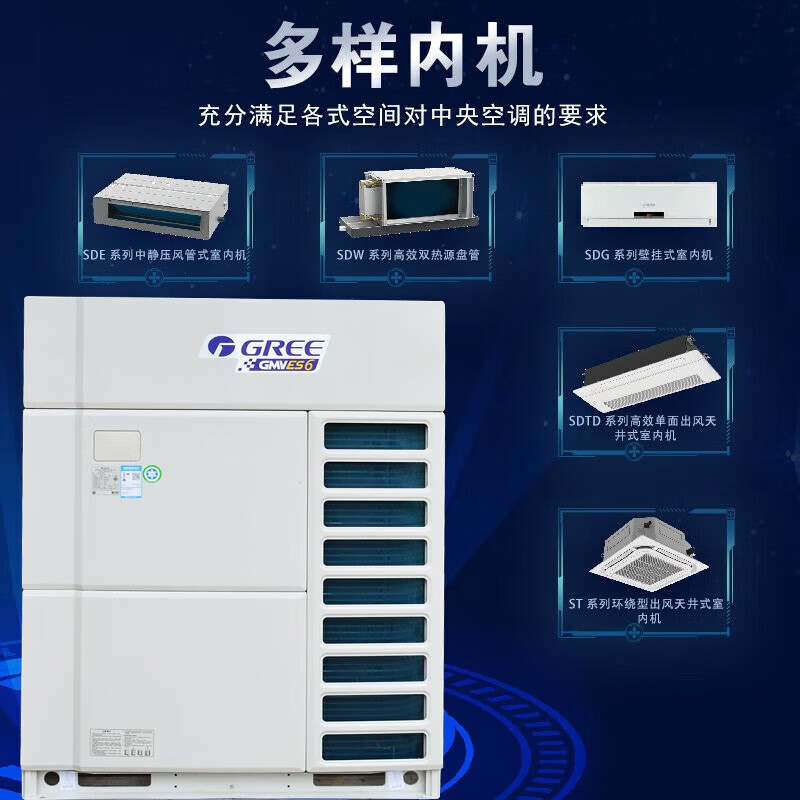 Gree central air conditioning Gree GMV5/6 GMV-335WM 12 HP P commercial multi-split one to four one to five one to six cooling and heating frequency conversion multi-split second-hand sample machine Gree GMV-335WM 12 HP host