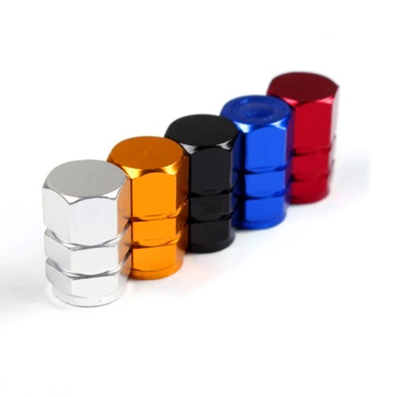 Off-road soldier car tire valve cap valve cover aluminum alloy valve core cap valve core cap universal 8 pieces black