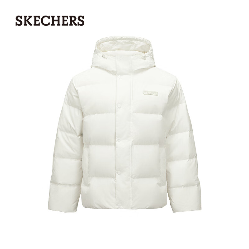 Skechers New Year's Gift Down Jacket Winter Hooded Warm Jacket Casual Short Coat Same Style for Men and Women L324U154