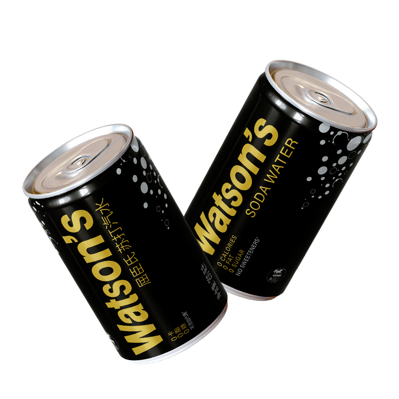 Watsons soda pop original mini can mini 0 sugar 0 calories 0 fat 200mL*30 cans full box portable hot pot party