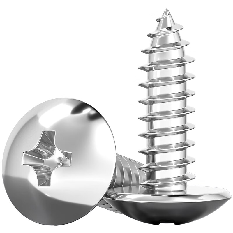 Tianzhuo Hardware national standard 316 stainless steel cross recessed large flat head self-tapping screws mushroom head large round head wood screws M3M4M5M6 M4*40-20 pieces