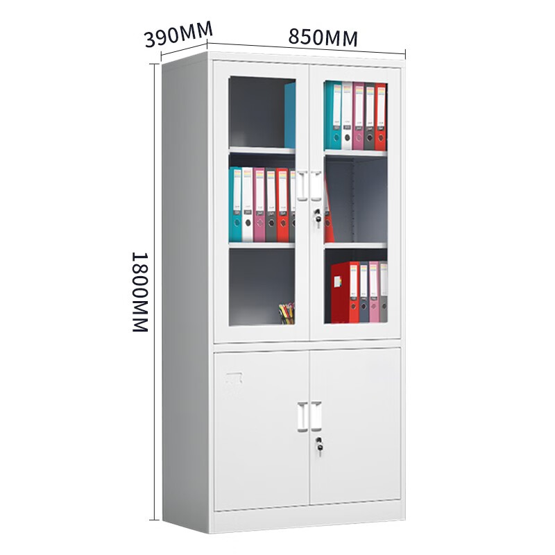 Lixuan File Cabinet Iron Cabinet Steel Office Cabinet Finance Office File Cabinet Iron Data Cabinet Short Cabinet Locked Voucher Cabinet Large Equipment File Cabinet Thickened