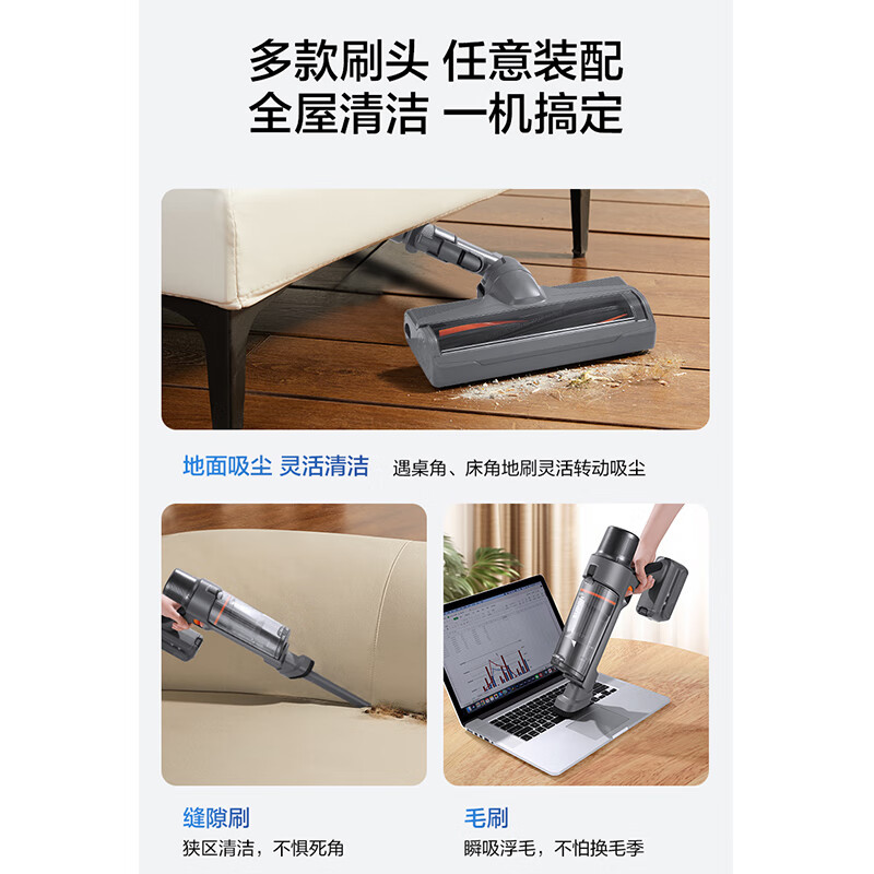 SUPOR vacuum cleaner household wireless handheld high-power lightweight vacuum cleaner car vacuum cleaner long life pet family suitable for C6 PURE