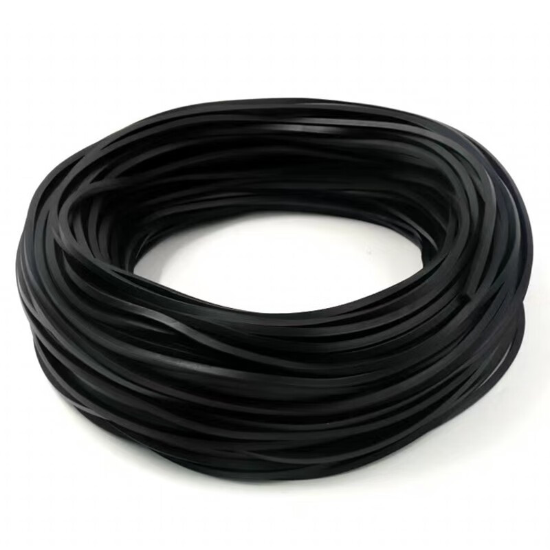 Rubber strip, solid flat strip, square strip, black glass shock-absorbing buffer, anti-slip rubber gasket, hard rubber waterproof marine sealing strip, can be customized, thickness 10mm*width 15mm, 1 meter price