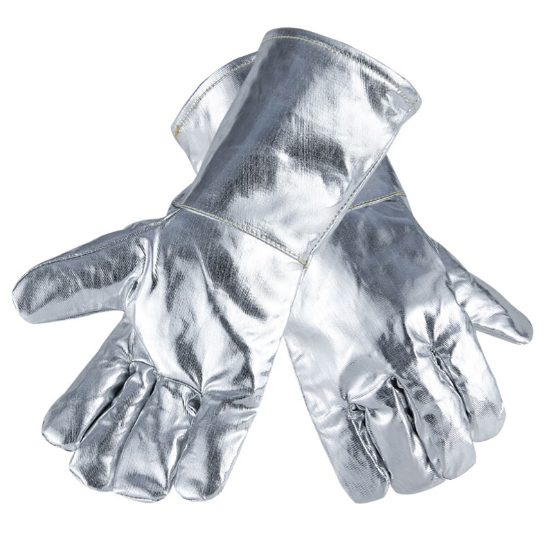 Beifote anti-scalding gloves, aluminum foil anti-scalding, high temperature resistant gloves, heat insulation, flame retardant, smelting, fire protection, fire retardant gloves, silver