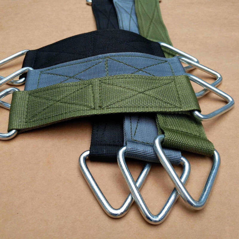 Gangyan children's swing accessories sling rope strap hanging basket horizontal bar strap hook spring hook load-bearing connection belt hanging buckle black 40 cm thickened four layers 5 cm wide