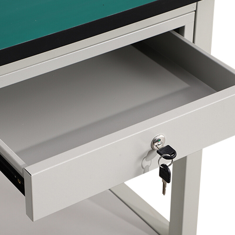 Wenstan W7668 double-layer one-pull anti-static mobile workbench laboratory trolley wheeled movable packaging table 100*60*75cm one-pull customized