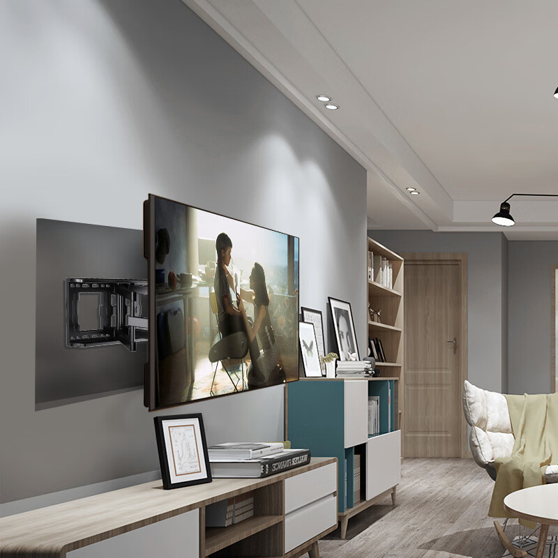 Zhilong TV Telescopic Mount TV Bracket Rotating Wall Mount (32-75 inches) is suitable for Xiaomi TCL Hisense Skyworth Universal TV Stand 32-75 Strengthened Six Arms丨Super cost-effective