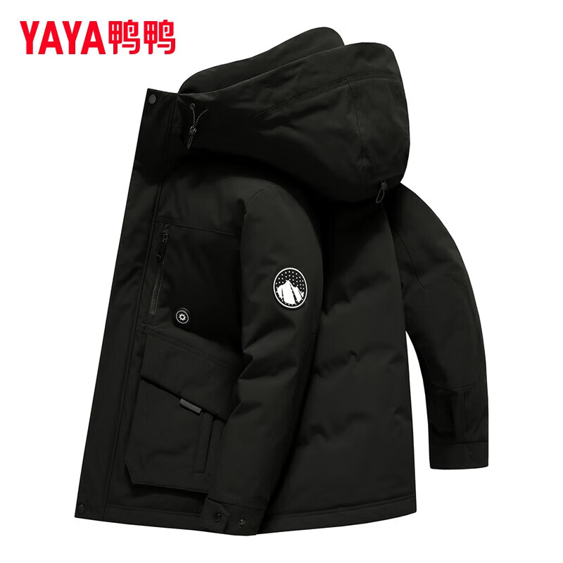 Duck duck Wang Yibo same style down jacket for men and women 2025 new winter thickened hooded work jacket trendy top