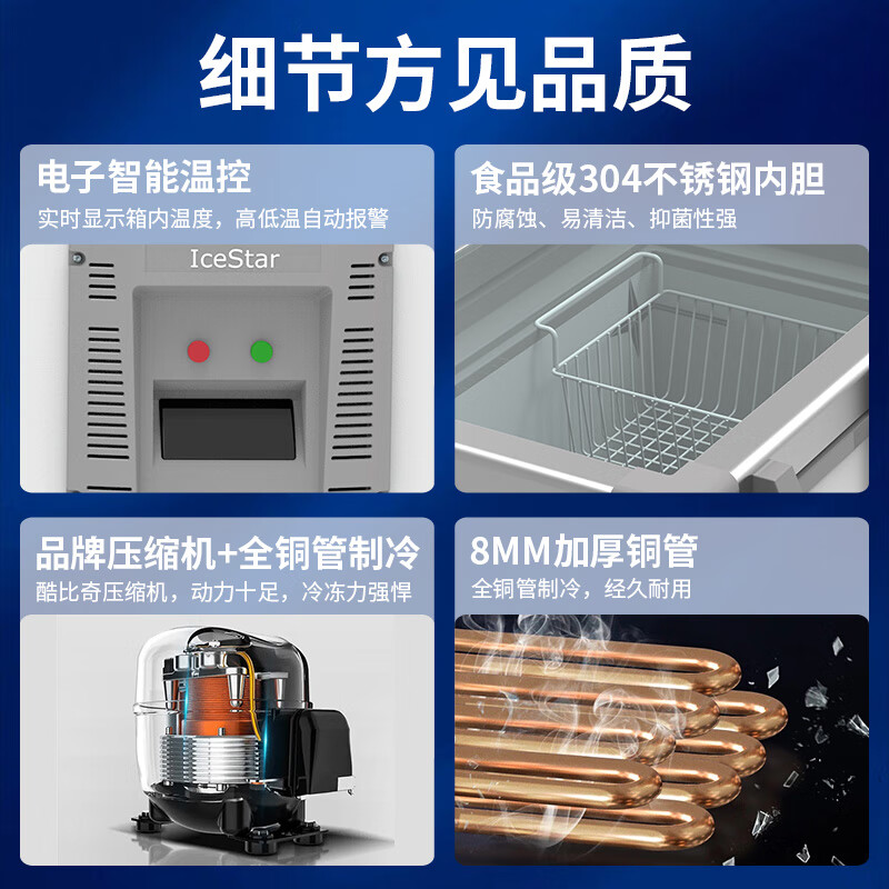 Bingxing ultra-low temperature freezer-60 commercial small scientific research minus-20 laboratory medical refrigerator minus-80 degrees industrial cryogenic quick-frozen tuna-40 frozen freezer household -50 -15 ~-50 adjustable temperature 28 liters (565*550*785mm)