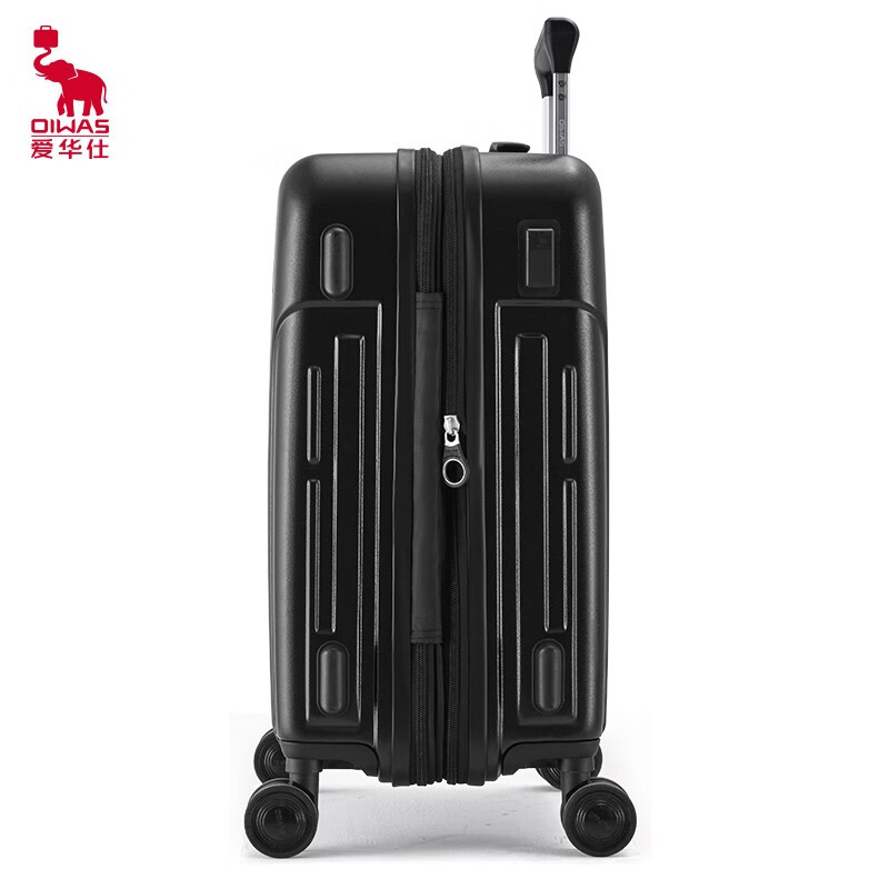 Hervas suitcase 20 inches, can be boarded on the plane, trolley case, large capacity travel luggage, password box, black, thickened case, more resistant to manufacturing, 20 inches, 2-4 days short distance, standard boarding case