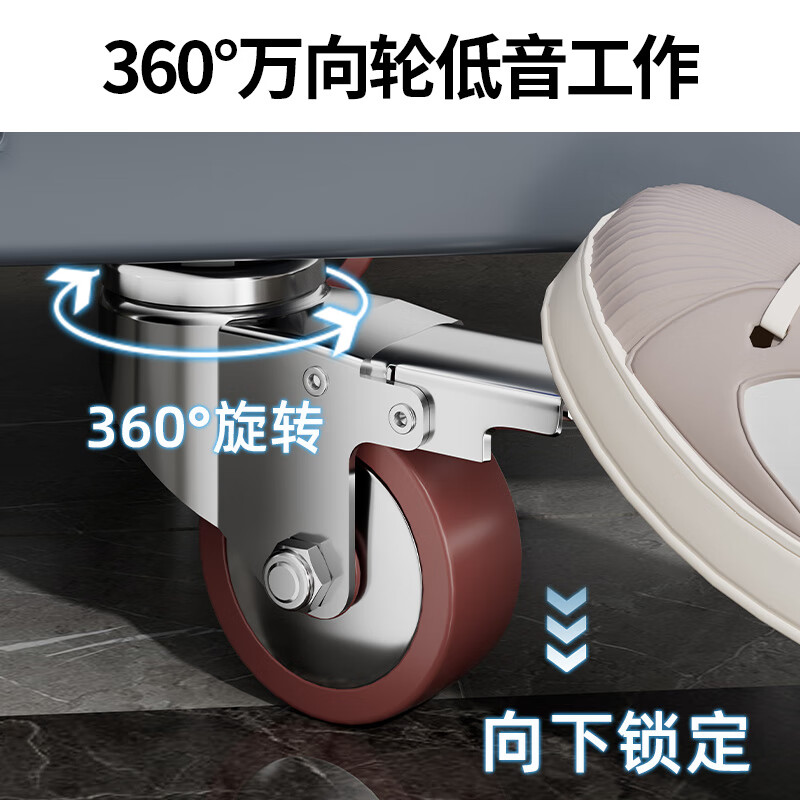 Shenfan Cloth Cart Special Work Cart for Hotel Rooms Cleaning Tool Cart Hotel Room Cleaning Trolley Upgraded Four-layer Double Sided Belt Side Bag + Storage Box