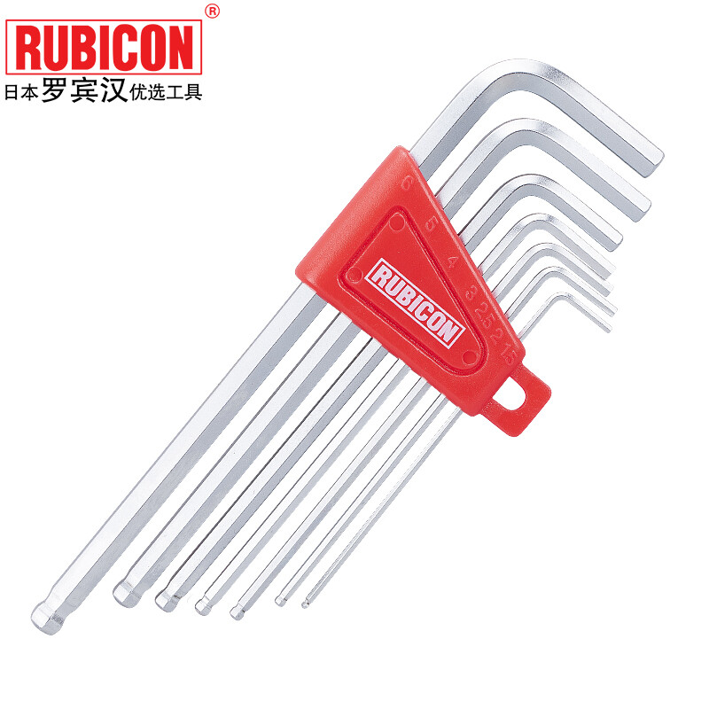 Robin Hood (RUBICON) metric long ball head hexagonal wrench RHK-287L ball screwdriver (1.5-6mm) 7-pack