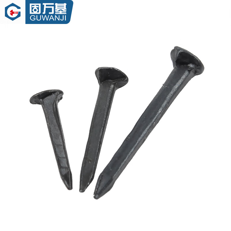 Guwanji black shoe nails, square small iron nails, small woodworking board autumn leather nails, triangular nails, pointed nails, revised mini shoe nails, 13 mm (50 g), about 270 pieces