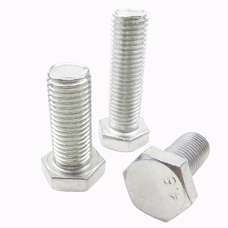 Jishuo GB30 national standard galvanized external hexagonal bolt 4.8 grade galvanized hexagonal head screw knock bolt M16*190