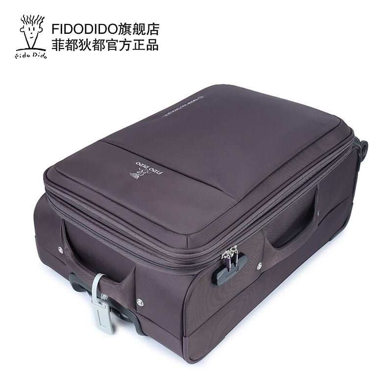 Feitu Didi Trolley Case Oxford Cloth Universal Wheel Suitcase 24-inch Check-in Case 20-inch Luggage Carry-on Case Black Upgraded Double Row Wheels Zipper 20 Inches