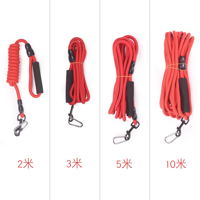 SLPC dog leash, extended dog leash, large dog golden retriever, small and medium-sized dog Teddy Pomeranian, corgi French dog leash, black, rope thickness 1cm 5 meters