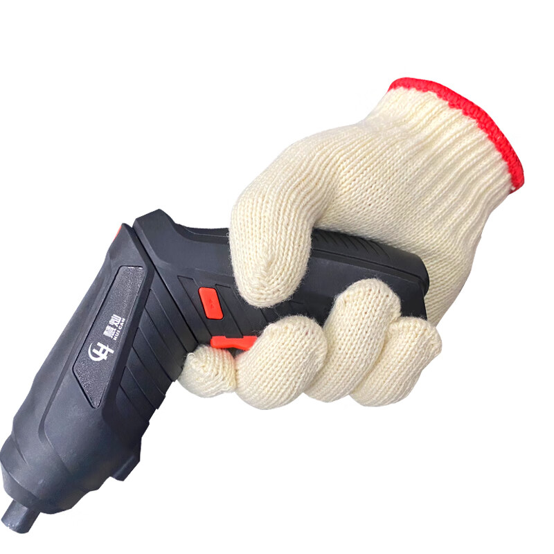 Shengfang gloves labor protection wear-resistant work anti-slip cotton thickened white cotton yarn cotton thread construction site gloves 700g 12 pairs