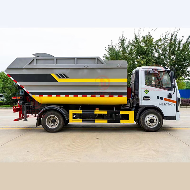 Zhongxiangyun rear-loading garbage removal truck National VI double bucket dump scraper compression garbage truck 5-square-meter property square station garbage collection leak-free transfer truck