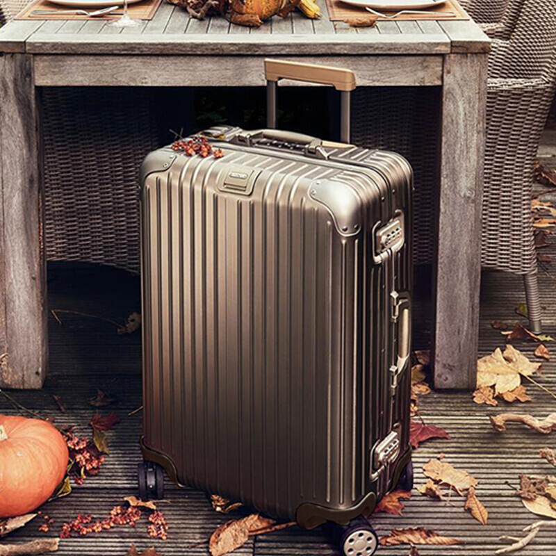 EAZZ Europe's award-winning drop-resistant aluminum frame suitcase trolley case, men's and women's carry-on suitcase, student password suitcase, solid aluminum frame - silver 20-inch carry-on suitcase, short-distance