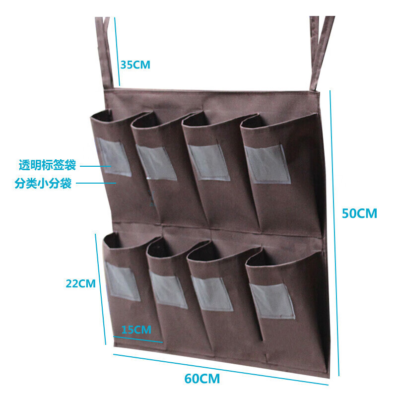 Hotel guest room work cart rag bag hanging bag cleaning cart linen cart tool differentiated towel storage points vertical 6 small bags rag bags one row two three rows