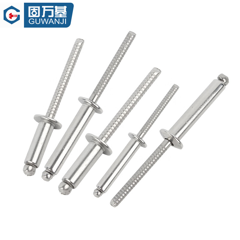 Guwanji aluminum rivets, large brim pull rivets, 304 stainless steel open type round head core-pulling rivets, rivets, core-pulling rivets, aluminum M5x16 (50 pcs)