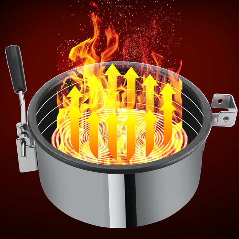 Hongyi Western Kitchen popcorn machine for commercial stalls, new fully automatic machine, electric popcorn popcorn puffer, popcorn machine, roof red popcorn machine - with insulation