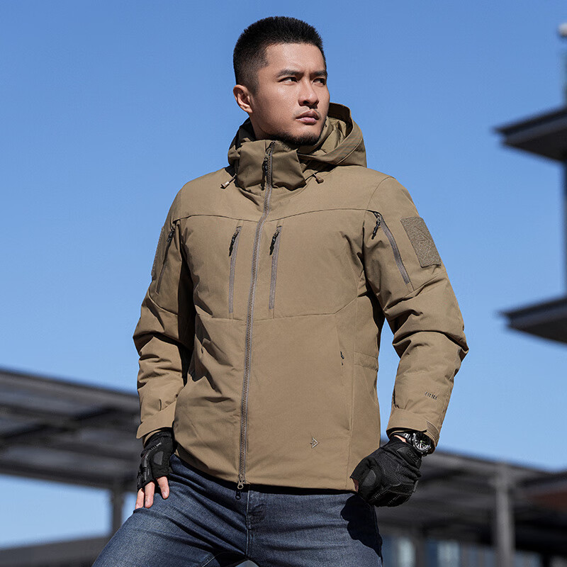 Dragon Tooth II Dragon Tooth War Eagle Tactical Down Jacket Winter High Puff Windproof Commuting Down Jacket Antistatic Goose Down Jacket Extreme Night Black L 180/100A