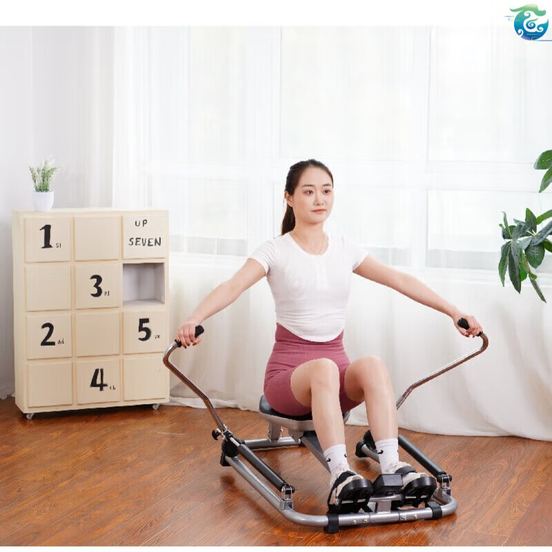 Luo Zhuodou rowing machine household foldable silent indoor water resistance hydraulic rowing machine suspended rowing machine fitness equipment Modena Modena yellow