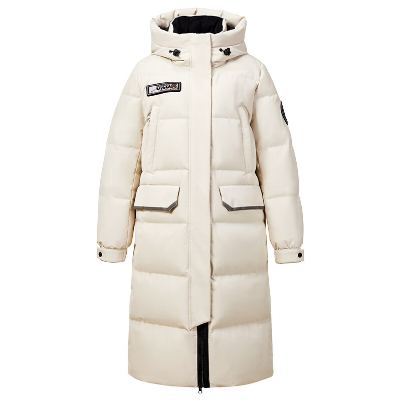 Yalu long down jacket for women 2025 new couple outdoor extreme cold workwear thickened hooded autumn and winter coat