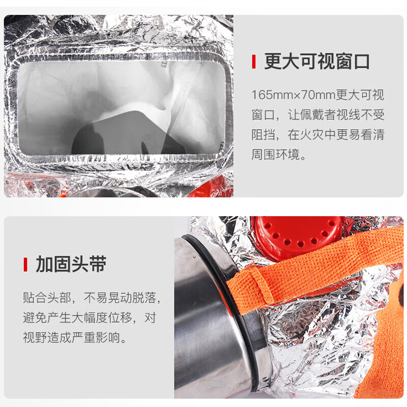 Geshu gas mask, fire mask, smoke and fire protection, filter fire self-rescue respirator, fire escape 3c certification