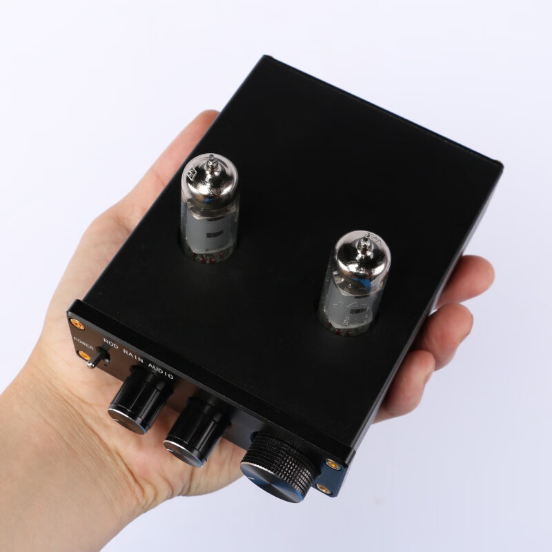 Rodyu fever bile preamplifier 6J5/6K4 tube HIFI bile amplifier front high and bass adjustment 6K4 silver preamplifier power supply