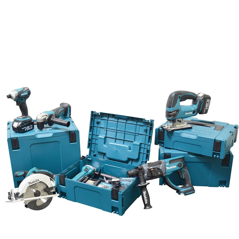 MAKITA tool box stackable combined multi-layer electric drill multi-function portable trolley equipment storage box B combination 1+2+3+4+ pull cart + bandage