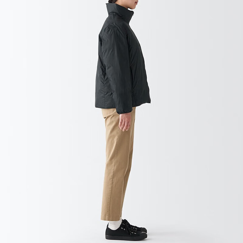 MUJI Women's Portable Stand Collar Down Jacket BDC32C2A Black XL