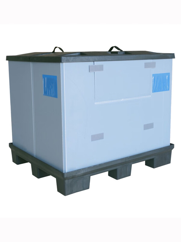 Large foldable enclosure box plastic floor cover logistics circulation space-saving auto parts box honeycomb hollow board customization 1200*1000*860 customization gray