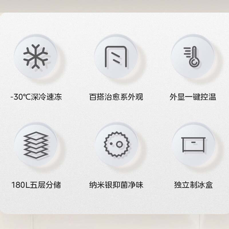 Midea 140/180 liter vertical freezer air-cooled frost-free first-level energy-saving household commercial vertical freezer refrigerated and refrigerated dual-purpose single-temperature small refrigerated freezer 180 liter air-cooled frost-free electronic temperature control 180L