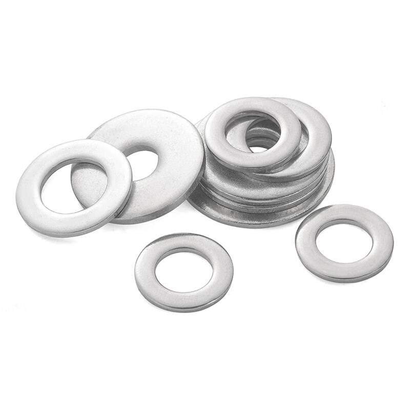 Jinggong (JINGGONG) 304 stainless steel gasket metal round flat gasket enlarged and thickened small gasket wholesale m3m4m5m6m8m10m12 M2*5*0.3 (1000 pieces)