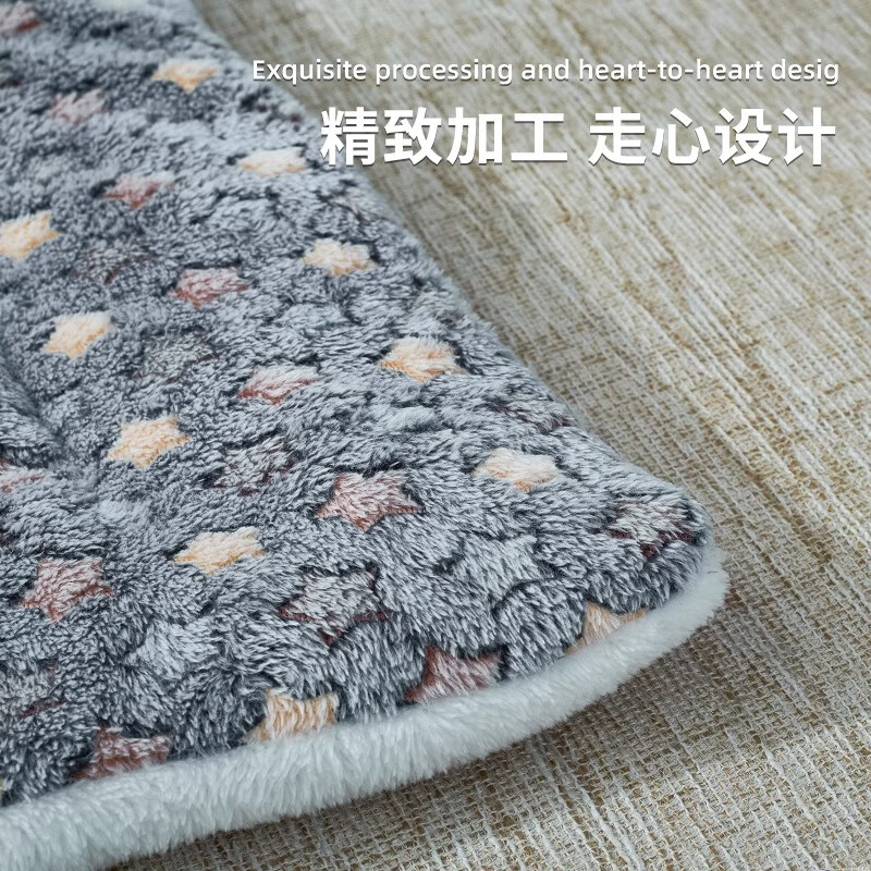 Licheers cat mat pet cat nest sleeping mat winter warm flannel blanket dog sleeping carpet blue starry sky