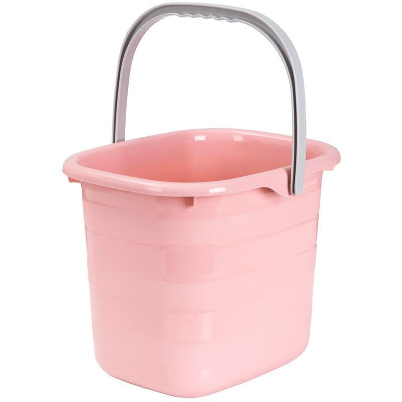 Plastic thickened rectangular portable bucket large bucket mop bucket plastic bucket small square bucket Khaki 11L