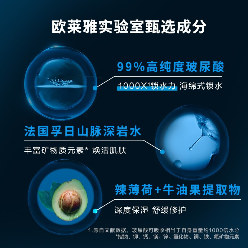 L'Oreal Men's Facial Cream Skin Care Products Moisturizing Cream Water Moisturizing Strong Moisturizing Cream Moisturizing Oil Control Repair Essence Face Wipe Water Moisturizing Strong Moisturizing Cream 50ml + Sunscreen 1.5ml