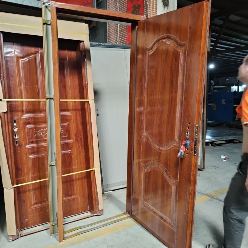 Qinkai factory direct sales zinc alloy room door, painted flat door, bedroom door, interior door, rental door, household door, 88x204x10 wall thickness, left lock inner opening