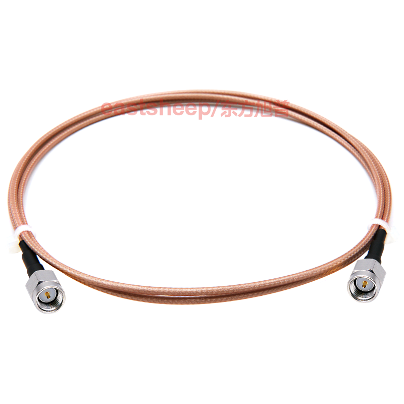 Oriental Xupu SMA male to SMA male RF radio frequency connection cable RG316 coaxial feeder antenna extension cable RG316-SMA-JJ stainless steel 2m