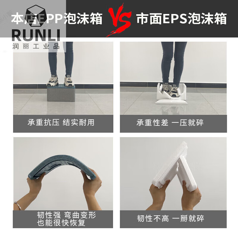 Suitable for postal foam box No. 1.3.4 high-density express special food-grade cold chain epp high-density No. 4 box No. 4 blue gray enhanced density