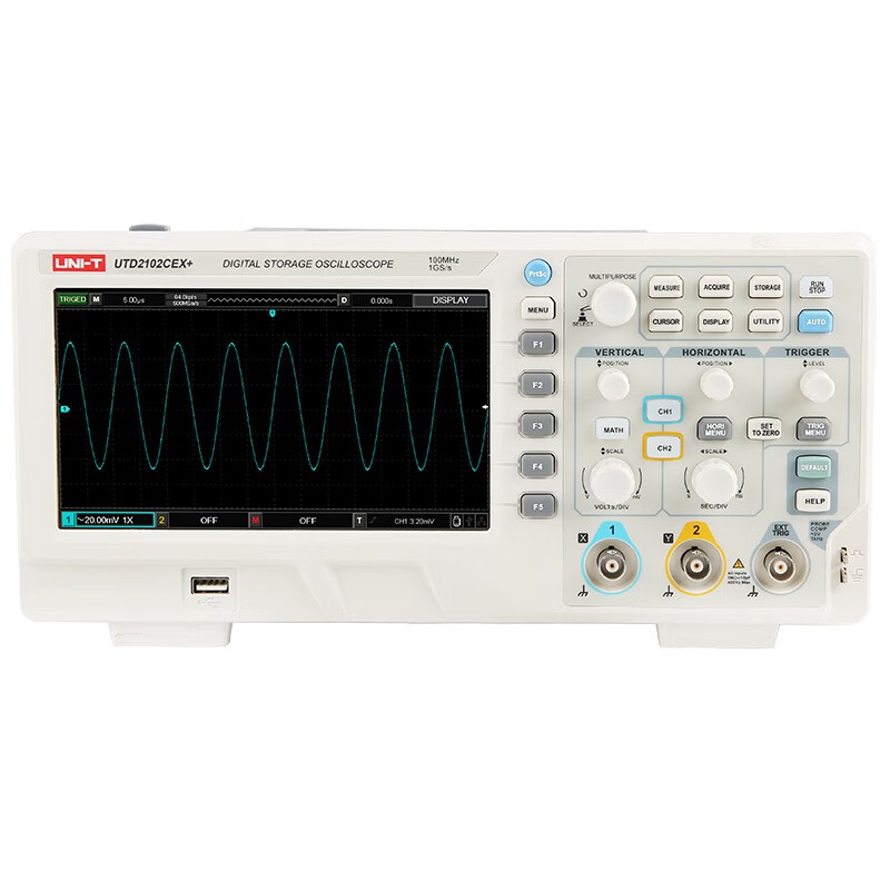 UNI-T dual-channel oscilloscope desktop digital storage oscilloscope 100M/50M/25M UTD2102CEX+