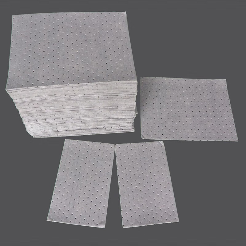 CreClean industrial oil-absorbing cotton pads, oil-absorbing felt, absorbent cotton oil spills, oil leakage oil-absorbing pads, pressure point models 400*500*3mm 100 pieces - gray