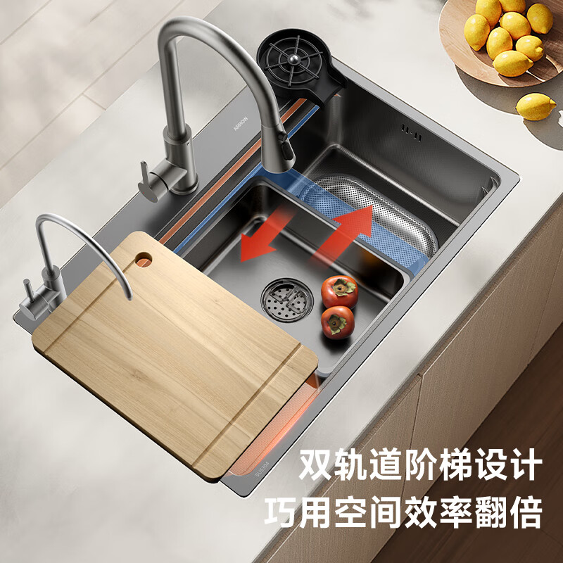 Wrigley 3mm thickened sink large single tank 304 stainless steel vegetable basin handmade nano slag collector 15% renewal subsidy